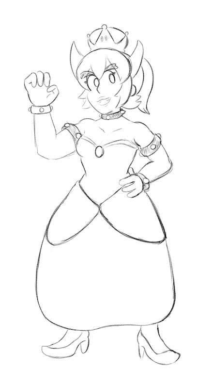 Ko-fi Request: Bowsette/ Bowser Peach for noterday